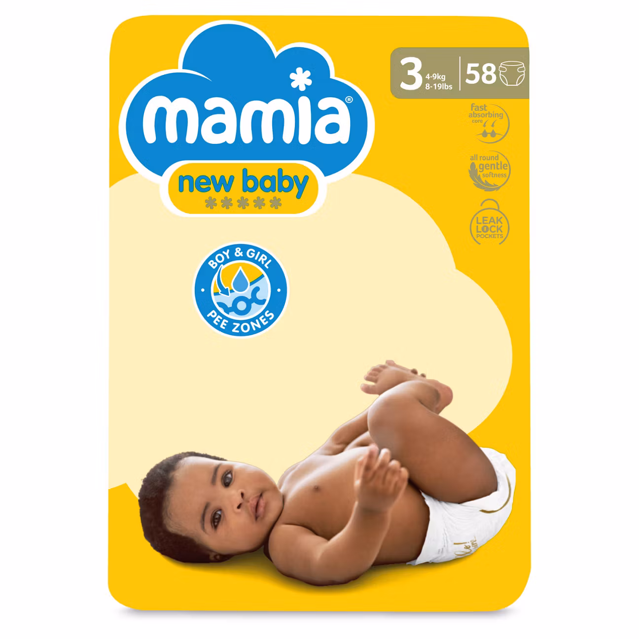 Mamia 3 Mamia пелени размер 3, 58бр - Image 1